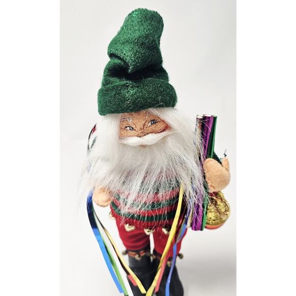Annalee 2005 Santa Claus Elf Wrapping 12" Posable Doll Christmas Decor 582305 - Picture 5 of 7